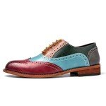 Colorful Men's Oxford Lace-up Brogues Shoes