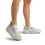 Colorful Chunky Platform Sneakers for Women 7.5