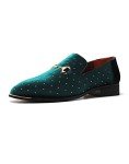 Colorful Men's Velvet Slip-On Loafers - Size 10
