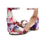 Colorful Floral Low-Heel Pump Sandals for Women