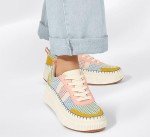 Colorful Women's Breathable Running Shoes - Pink/Yellow