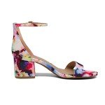 Colorful Floral Low-Heel Pump Sandals for Women