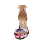 Colorful Floral Low-Heel Pump Sandals for Women