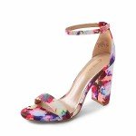 Colorful Floral High Heel Pump Sandals for Women