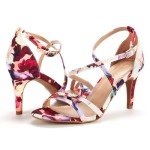 Floral Open Toe Gigi Stiletto Heels for Women