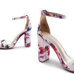 Colorful Floral High Heel Pump Sandals for Women