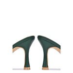 Green Stiletto High Heels with Bow - Size 11