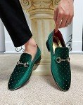 Colorful Men's Velvet Slip-On Loafers - Size 10