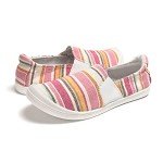Colorful Stripes Slip-On Sneakers for Women