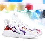 Lightweight Colorful Graffiti Men's Running Shoes