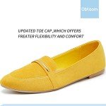 Mustard Pointy Toe Loafer Flats for Women
