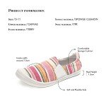 Colorful Stripes Slip-On Sneakers for Women