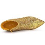 Colorful Glitter Pointed Toe Ankle Boots for Women