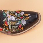 Colorful Floral Embroidered Women's Cowgirl Boots