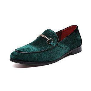 Colorful Men's Slip-On Loafers - Green Casual Shoes