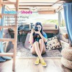 Lemon Yellow Canvas Slip-On Fashion Mules for Women