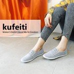 Colorful Women's Slip-On Canvas Sneakers - Grey
