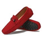 Red Casual Penny Loafers for Men Size 11