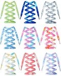 Colorful Tie Dye Shoelaces – 9 Pairs Set