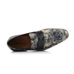 Men's Azure Floral Penny Loafers by Ferro Aldo