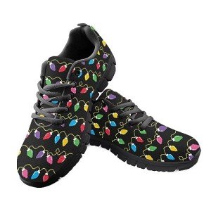 Colorful Christmas Lights Women's Slip-On Sneakers