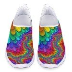 Jeiento Women's Colorful Feather Athletic Sneakers