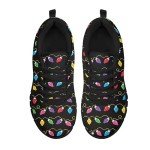 Colorful Christmas Lights Women's Slip-On Sneakers