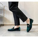 Colorful Men's Slip-On Loafers - Green Casual Shoes