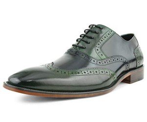 Asher Green Men's Two-Tone Wingtip Oxfords