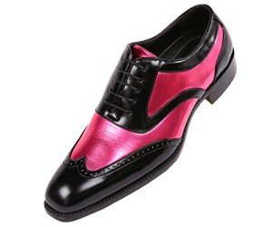 Colorful Two-Tone Metallic Men's Dress Shoes