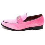 Men's Pink Vintage Velvet Dress Loafers