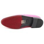 Men's Pink Vintage Velvet Dress Loafers