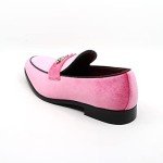 Men's Pink Vintage Velvet Dress Loafers