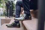 Asher Green Men's Two-Tone Wingtip Oxfords