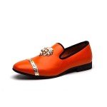 Orange Luxury Loafers for Men – Perfect Party Shoes
