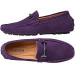 Purple Suede Slip-On Loafers for Men 10.5