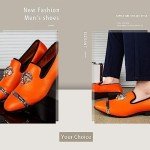 Orange Luxury Loafers for Men – Perfect Party Shoes