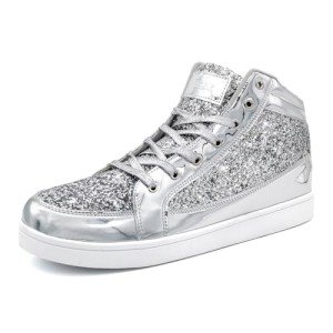 Men's Flashing Glitter High Top Sneakers