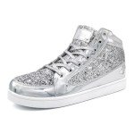 Men's Flashing Glitter High Top Sneakers