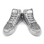 Men's Flashing Glitter High Top Sneakers