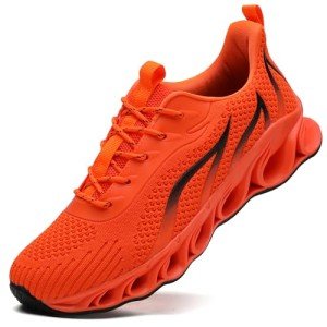Men's Orange Athletic Running Sneakers Size 12