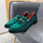 Colorful Men's Slip-On Loafers - Green Casual Shoes
