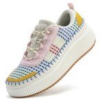 Colorful Women's Chunky Platform Lace-Up Sneakers