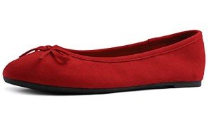 FEVERSOLE Women's Colorful Memory Foam Ballet Flats