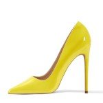 Neon Yellow High Heel Stiletto Pumps for Women