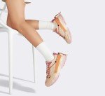 Colorful Women's Platform Sneakers in Beige/Orange