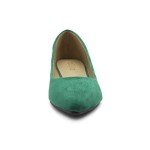 Ollio Women's Colorful Ballet Flat Shoes - Green