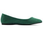 Ollio Women's Colorful Ballet Flat Shoes - Green