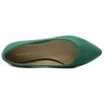 Ollio Women's Colorful Ballet Flat Shoes - Green