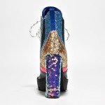 Colorful Rhinestone Cowboy Ankle Boots for Women